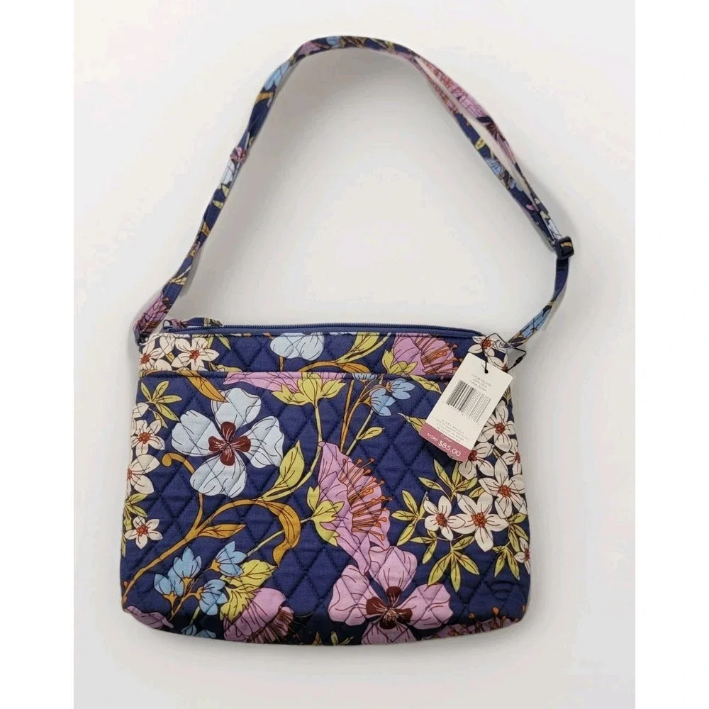 Vera‎ Bradley Coffee Garden Large Hipster Cotton Quilted Bag NWT $85 Florals